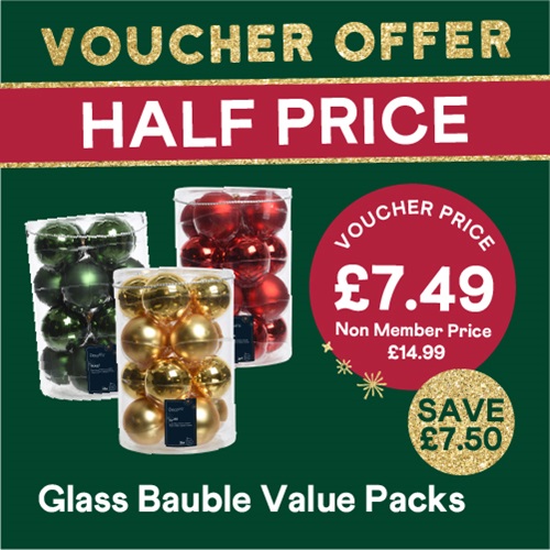 HALF PRICE – Glass Baubles